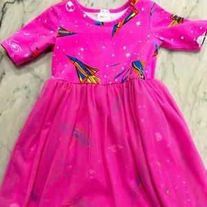 Pink Space Dress with tulle